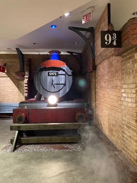 Catching the train to school