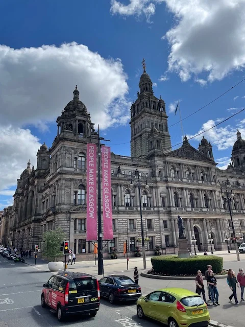 City in bright weather